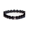 Bracelet Tourmaline Noire Perles rondes 8 mm