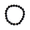 Bracelet Tourmaline Noire Perles rondes 8 mm