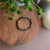 Bracelet Agate Mousse Perles rondes 6 mm