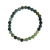 Bracelet Agate Mousse Perles rondes 6 mm