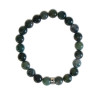Bracelet Agate Mousse Perles rondes 8 mm