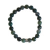 Bracelet Agate Mousse Perles rondes 8 mm