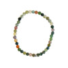 Bracelet Agate Multicolore Perles rondes 4 mm