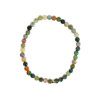 Bracelet Agate Multicolore Perles rondes 4 mm