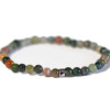 Bracelet Agate Multicolore Perles rondes 4 mm