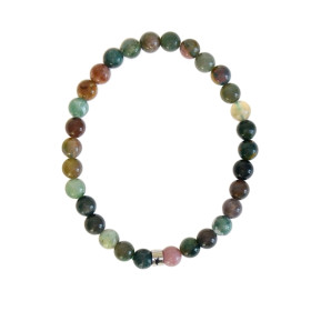 Bracelet Agate Multicolore Perles rondes 6 mm