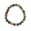 Bracelet Agate Multicolore Perles rondes 8 mm