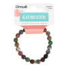 Bracelet Agate Multicolore Perles rondes 8 mm