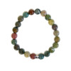 Bracelet Agate Multicolore Perles rondes 8 mm