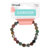 Bracelet Agate Multicolore Perles rondes 8 mm