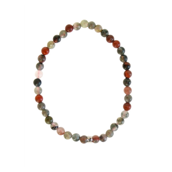 Bracelet Héliotrope Perles rondes 4 mm