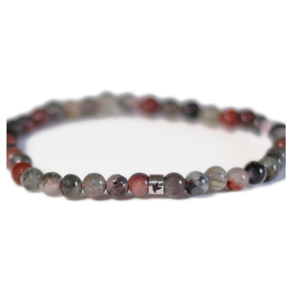 Bracelet Héliotrope Perles rondes 4 mm