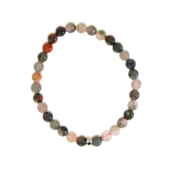 Bracelet Héliotrope Perles rondes 6 mm