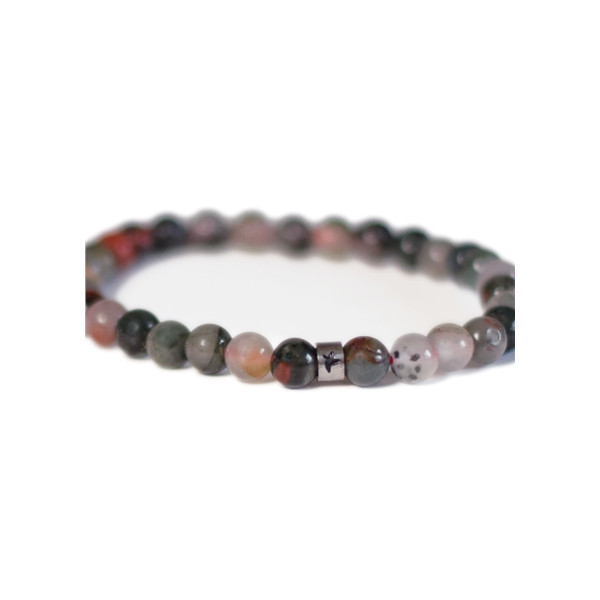 Bracelet Héliotrope Perles rondes 6 mm