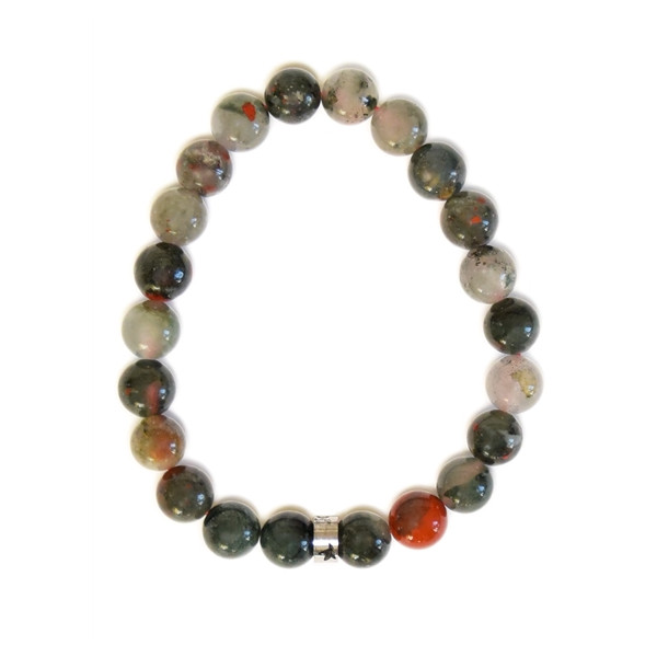 Bracelet Héliotrope Perles rondes 8 mm