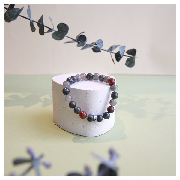 Bracelet Héliotrope Perles rondes 8 mm