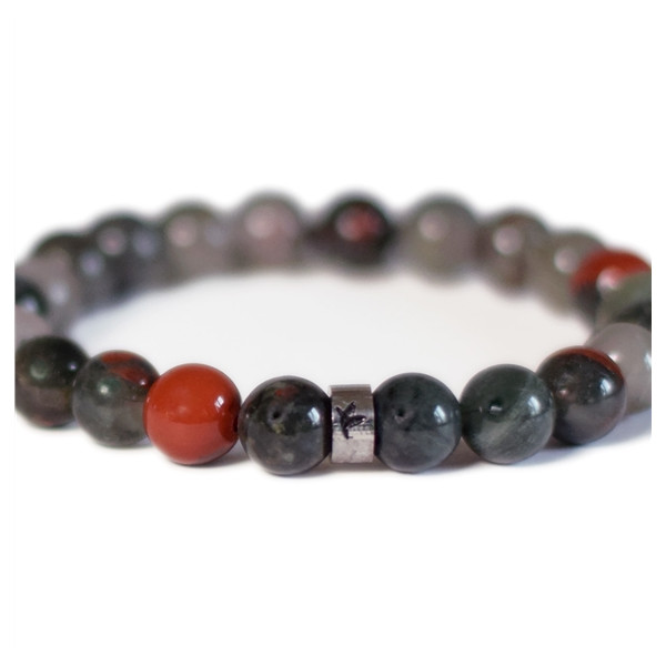 Bracelet Héliotrope Perles rondes 8 mm