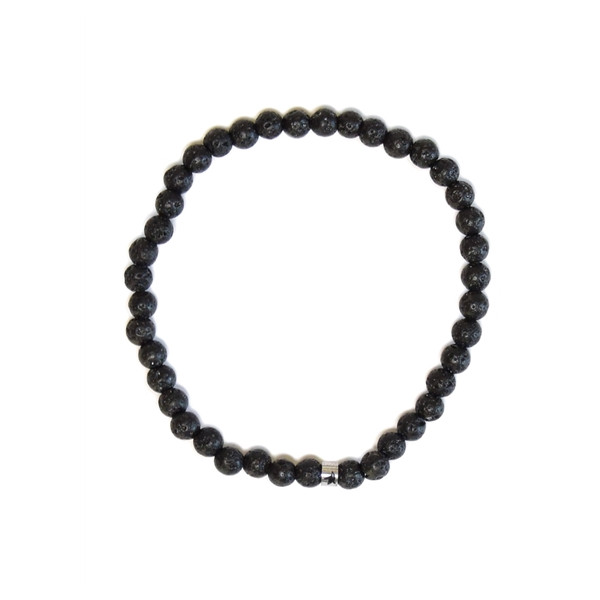 Bracelet Pierre de lave Perles rondes 4 mm
