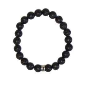 Bracelet Pierre de lave Perles rondes 8 mm