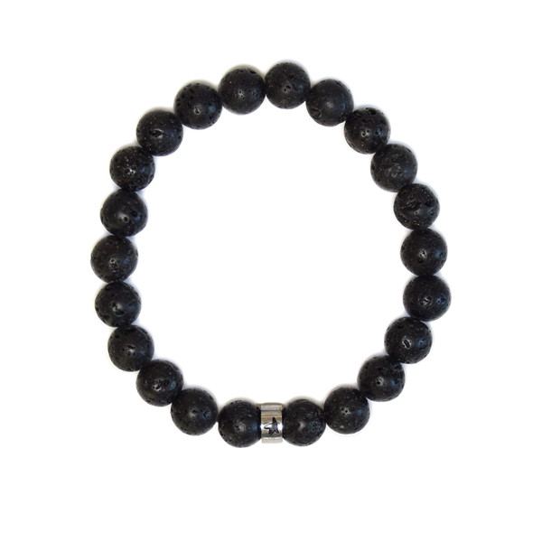 Bracelet Pierre de lave Perles rondes 8 mm