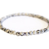 Bracelet Jaspe Dalmatien Perles rondes 4 mm