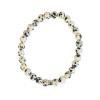 Bracelet Jaspe Dalmatien Perles rondes 6 mm