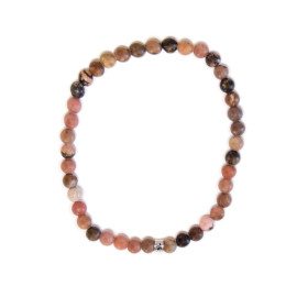Bracelet Rhodonite Perles rondes 4 mm