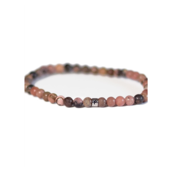 Bracelet Rhodonite Perles rondes 4 mm