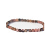 Bracelet Rhodonite Perles rondes 4 mm