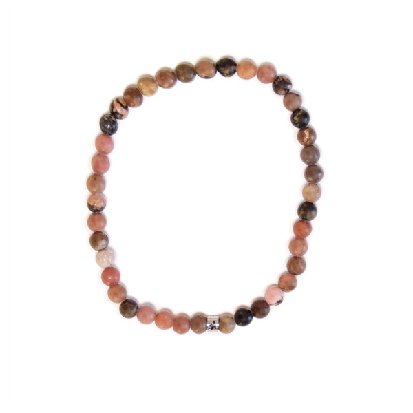 Bracelet Rhodonite Perles rondes 4 mm