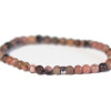 Bracelet Rhodonite Perles rondes 4 mm