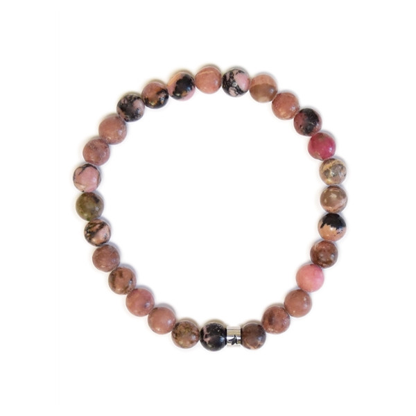 Bracelet Rhodonite Perles rondes 6 mm