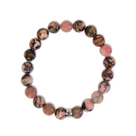 Bracelet Rhodonite Perles rondes 8 mm