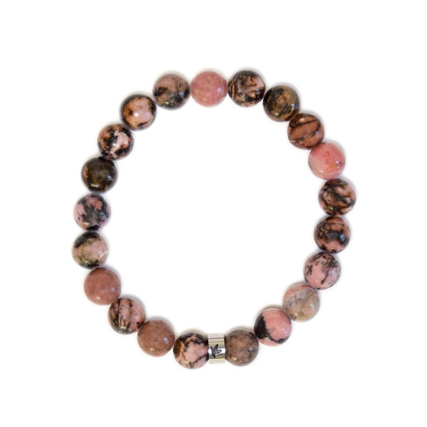 Bracelet Rhodonite Perles rondes 8 mm