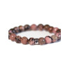 Bracelet Rhodonite Perles rondes 8 mm