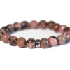 Bracelet Rhodonite Perles rondes 8 mm