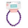 Bracelet Améthyste Perles rondes 8 mm Poignet large