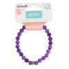 Bracelet Améthyste Perles rondes 8 mm Poignet large