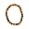Bracelet Oeil de tigre Perles rondes 8 mm Poignet large