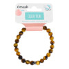 Bracelet Oeil de tigre Perles rondes 8 mm Poignet large