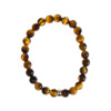 Bracelet Oeil de tigre Perles rondes 8 mm Poignet large
