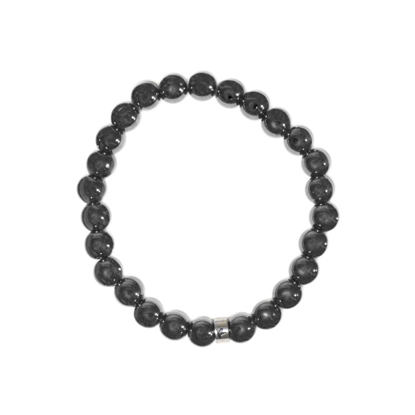 Bracelet Hématite Perles rondes 8 mm Poignet large