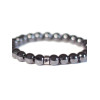 Bracelet Hématite Perles rondes 8 mm Poignet large