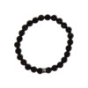 Bracelet Onyx Perles rondes 8 mm Poignet large