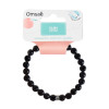 Bracelet Onyx Perles rondes 8 mm Poignet large