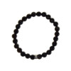 Bracelet Onyx Perles rondes 8 mm Poignet large