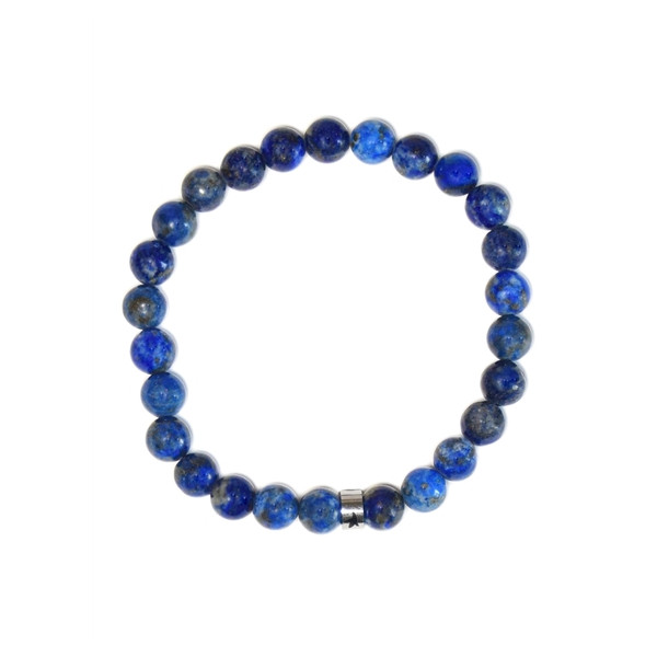 Bracelet Lapis-Lazuli Perles rondes 8 mm Poignet large