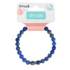 Bracelet Lapis-Lazuli Perles rondes 8 mm Poignet large