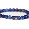 Bracelet Lapis-Lazuli Perles rondes 8 mm Poignet large