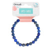 Bracelet Lapis-Lazuli Perles rondes 8 mm Poignet large